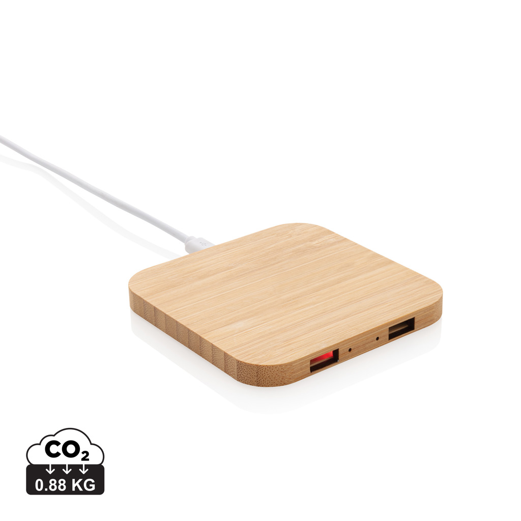 Miniature 1 pour Chargeur sans fil 5W et USB en bambou FSC