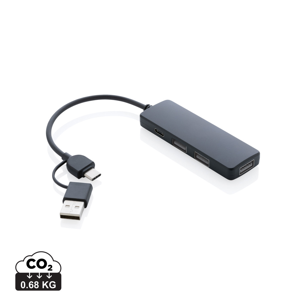 Miniature 1 pour Hub avec double entrée en plastique recyclé RCS
