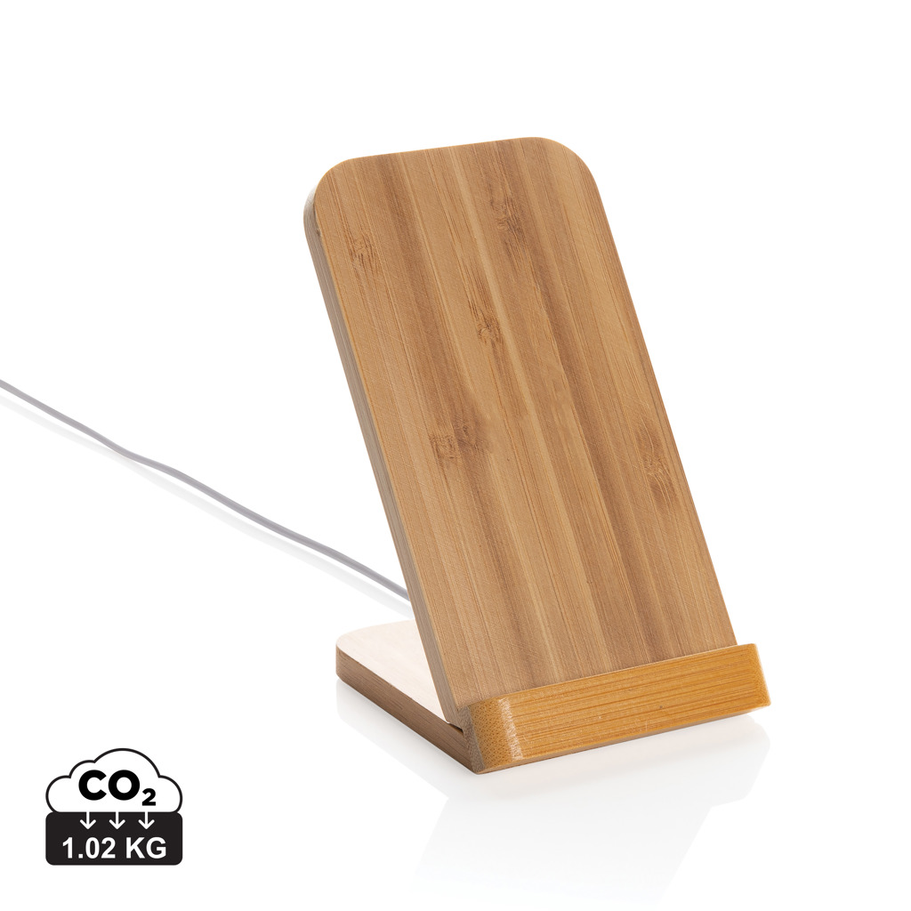 Miniature 1 pour Support téléphone à induction 5W en bambou FSC