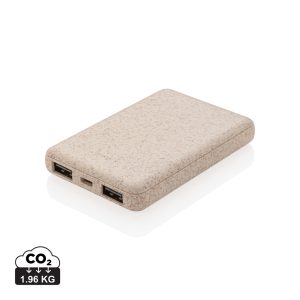 Visuel Batterie de secours de poche 5000 mAh en fibre de paille