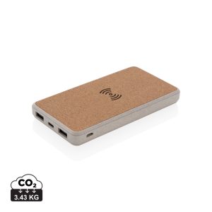 Visuel Powerbank 8000 mAh 5W en fibre de paille et liège
