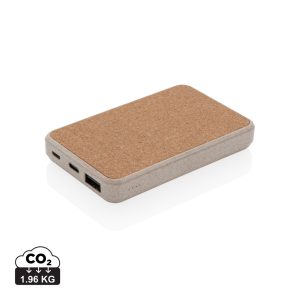 Visuel Powerbank 5000 mAh en fibre de paille de blé et liège