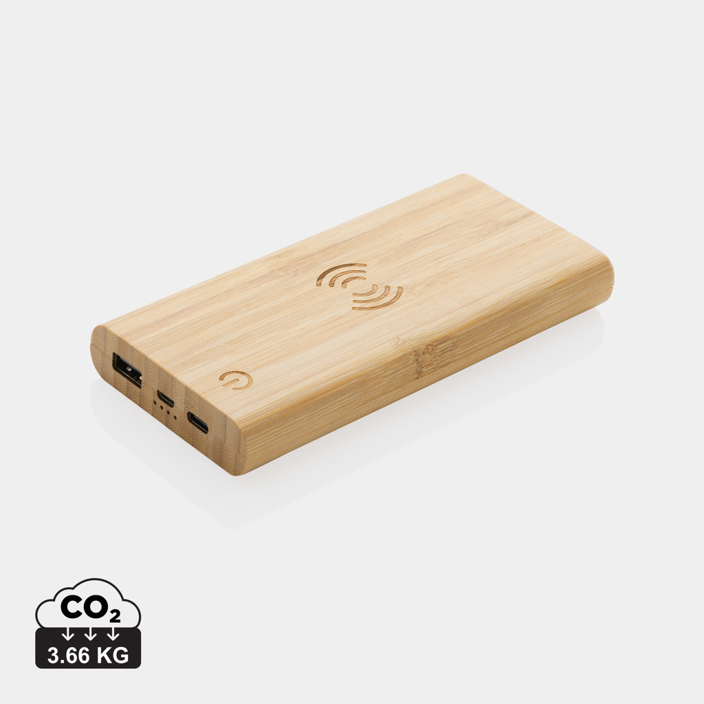 Miniature 1 pour Powerbank 8000 mAh avec induction 5W en bambou certifié FSC®