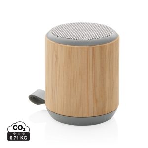 Visuel Enceinte sans fil 3W en bambou et tissu