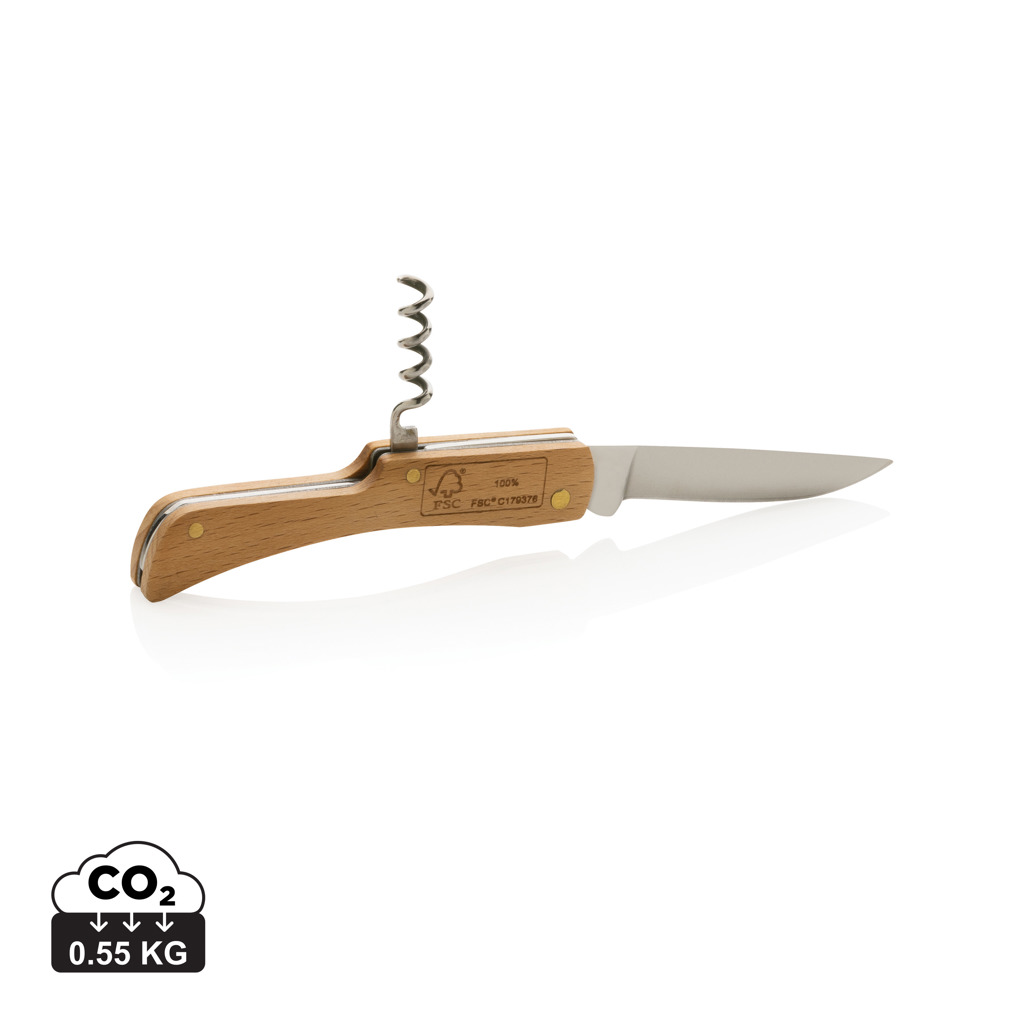 Miniature 1 pour Couteau en bois avec décapsuleur FSC®