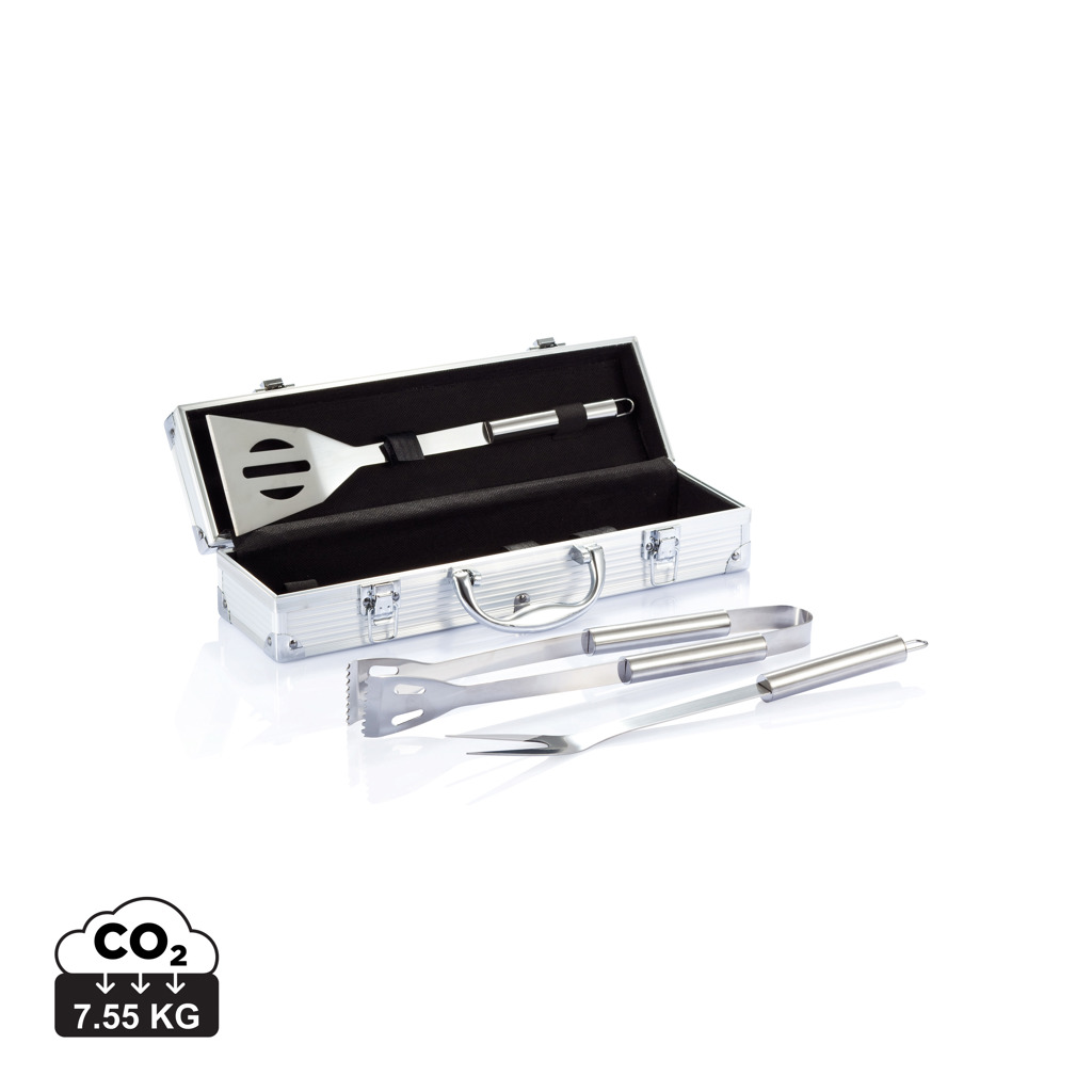 Miniature 1 pour Set de 3 pcs pour barbecue en coffret aluminium