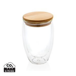 Visuel Verre double paroi 350ml avec couvercle en bambou