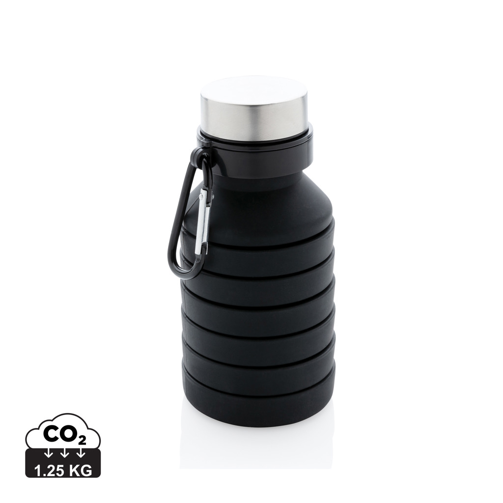 Miniature 1 pour Bouteille en silicone pliable étanche avec couvercle