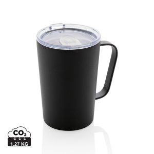 Visuel Tasse moderne en acier inoxydable recyclé RCS avec couvercle