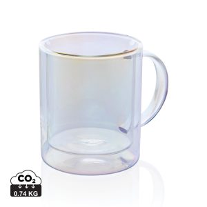 Visuel Mug double paroi en verre électroplaqué