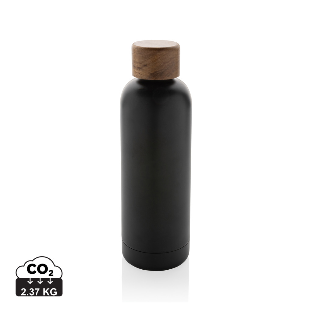 Miniature 1 pour Bouteille iso en acier inoxydable recyclé certifiée RCS Wood