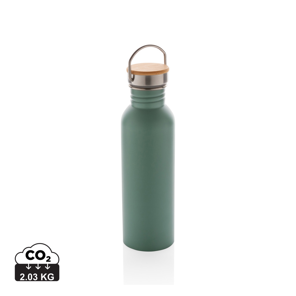 Miniature 14 pour Bouteille en acier inoxydable avec couvercle en bambou