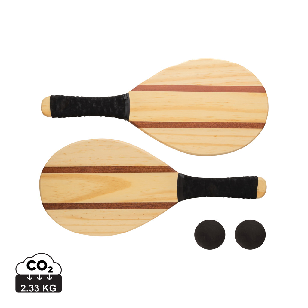 Miniature 1 pour Set de raquettes frescobol en bois