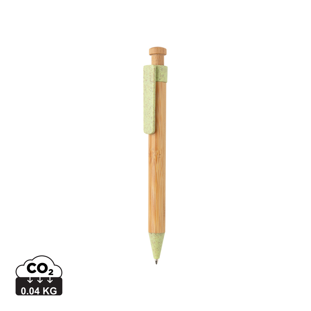 Miniature 12 pour Stylo en bambou avec clip en fibre de paille