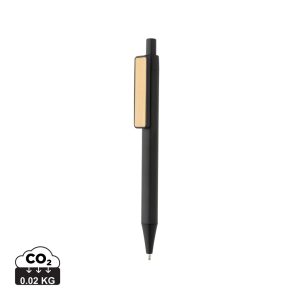 Visuel Stylo en ABS recyclé GRS avec clip en bambou