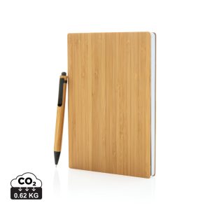 Visuel Set carnets de notes A5 et stylo en bambou