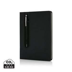 Visuel Carnet A5 à couverture rigide en PU avec Stylo tactile