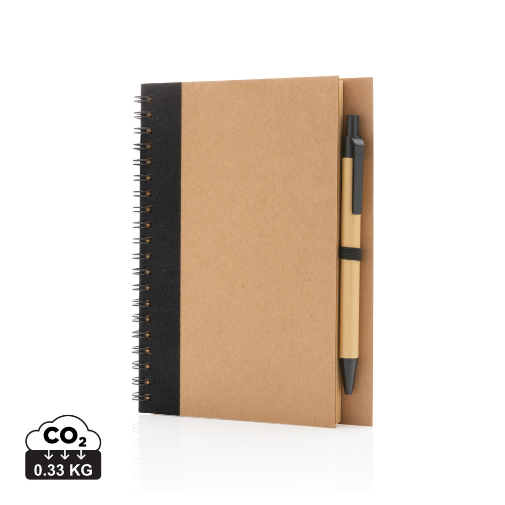 Miniature 1 pour Cahier à spirales kraft avec stylo