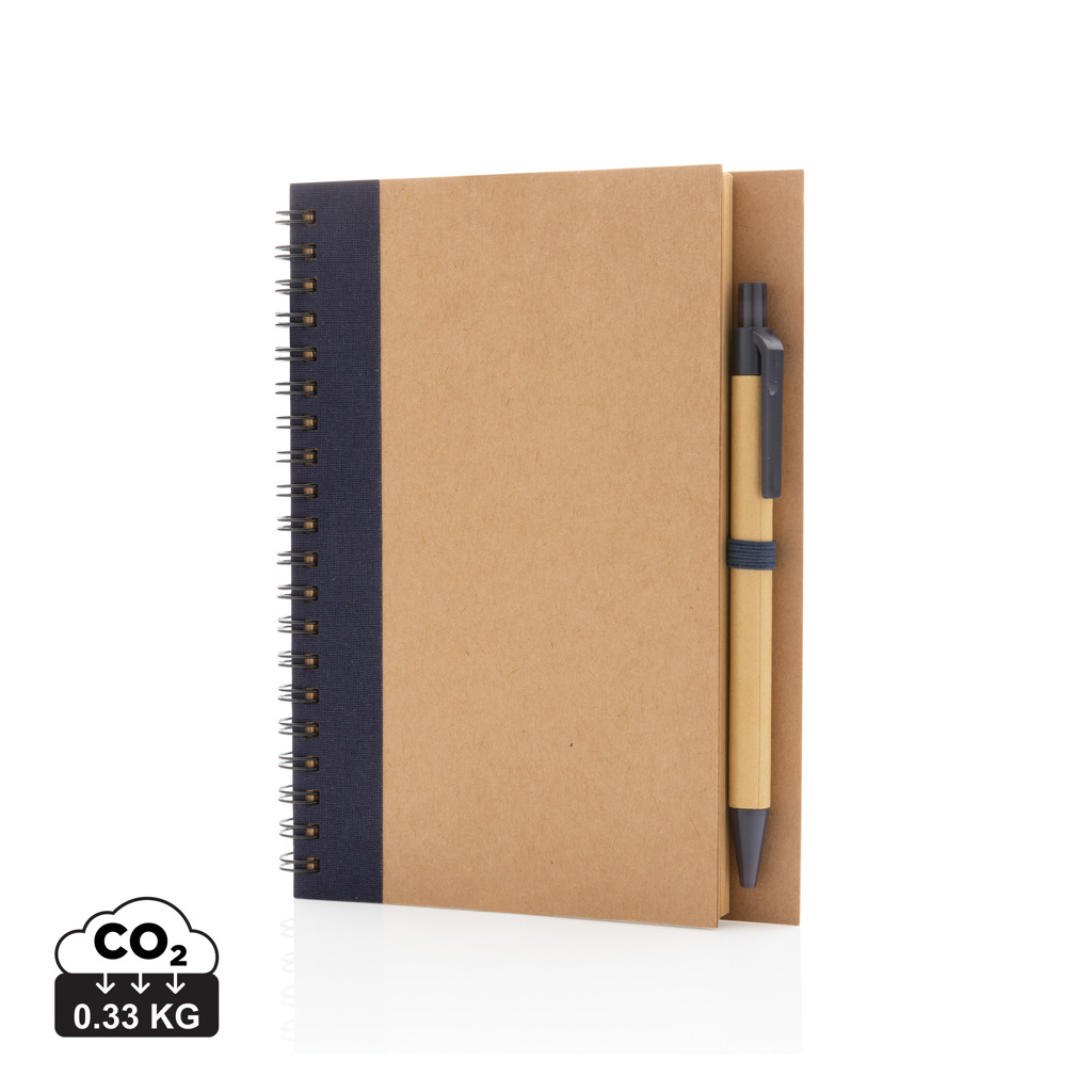 Miniature 12 pour Cahier à spirales kraft avec stylo