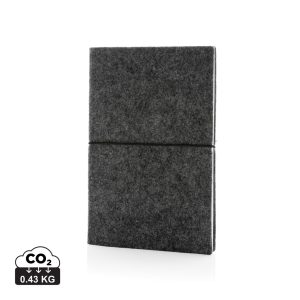 Visuel Cahier A5 à couverture souple en feutre recyclé certifié GRS