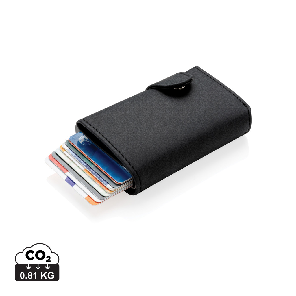 Miniature 1 pour Porte-cartes anti RFID en aluminium et PU