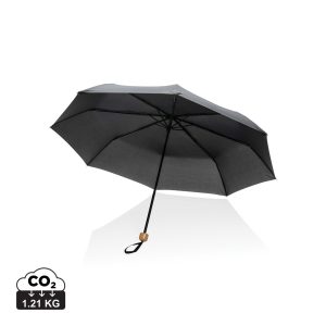 Visuel Mini parapluie 20.5" rPET 190T poignée bambou Impact AWARE™