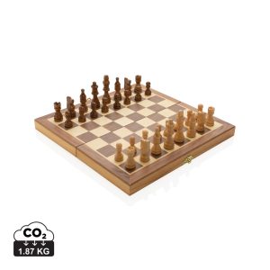 Visuel Jeu d'échecs pliable en bois FSC®