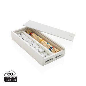Visuel Jeu de mikado/domino en boîte en bois FSC®