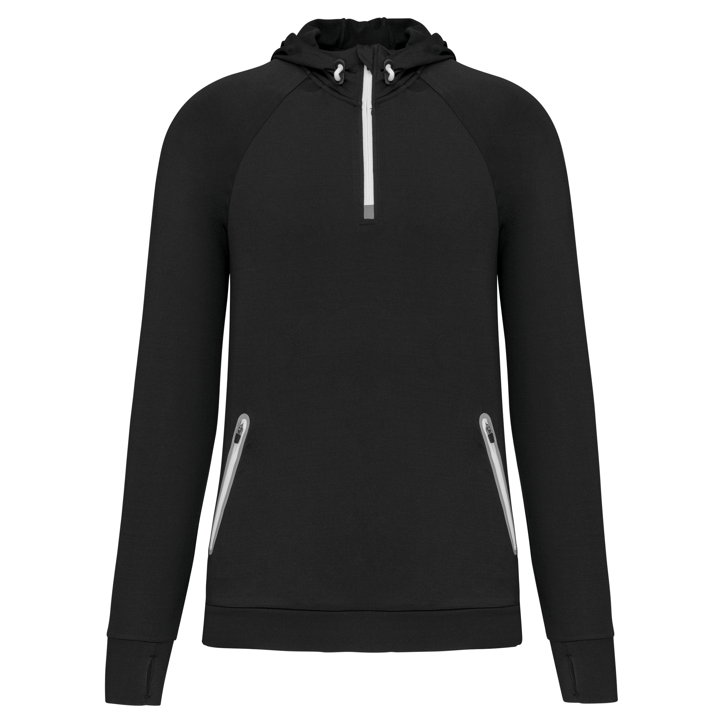 Miniature 19 pour Sweat-shirt à capuche 1/4 zip sport unisexe