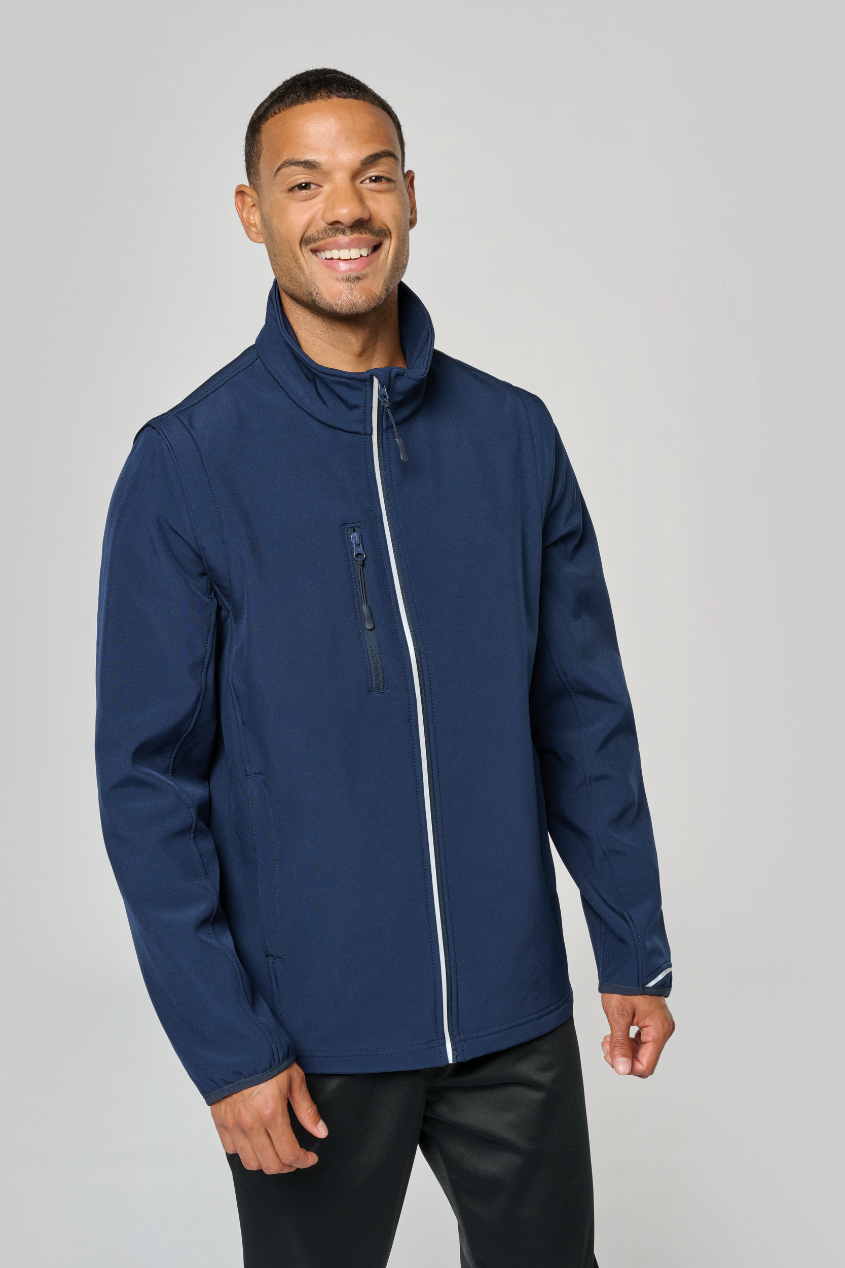 Miniature 1 pour Veste softshell sport manches amovibles unisexe