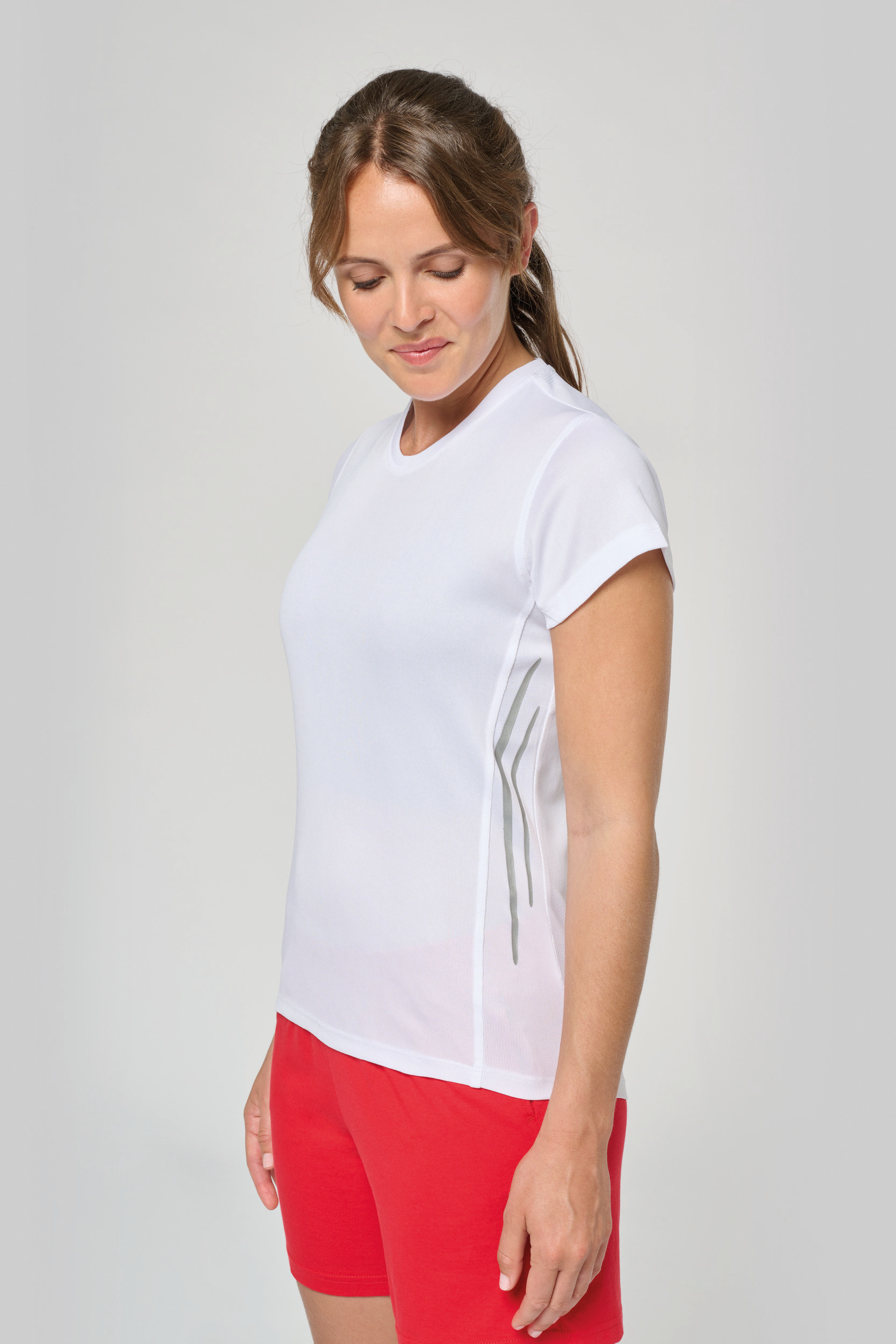 Miniature 1 pour T-shirt de sport bi-matière manches courtes femme