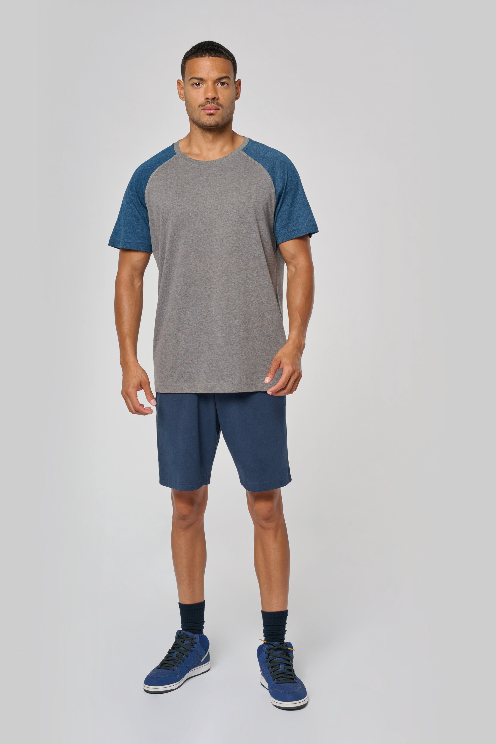 Miniature 3 pour T-shirt triblend bicolore sport manches courtes unisexe