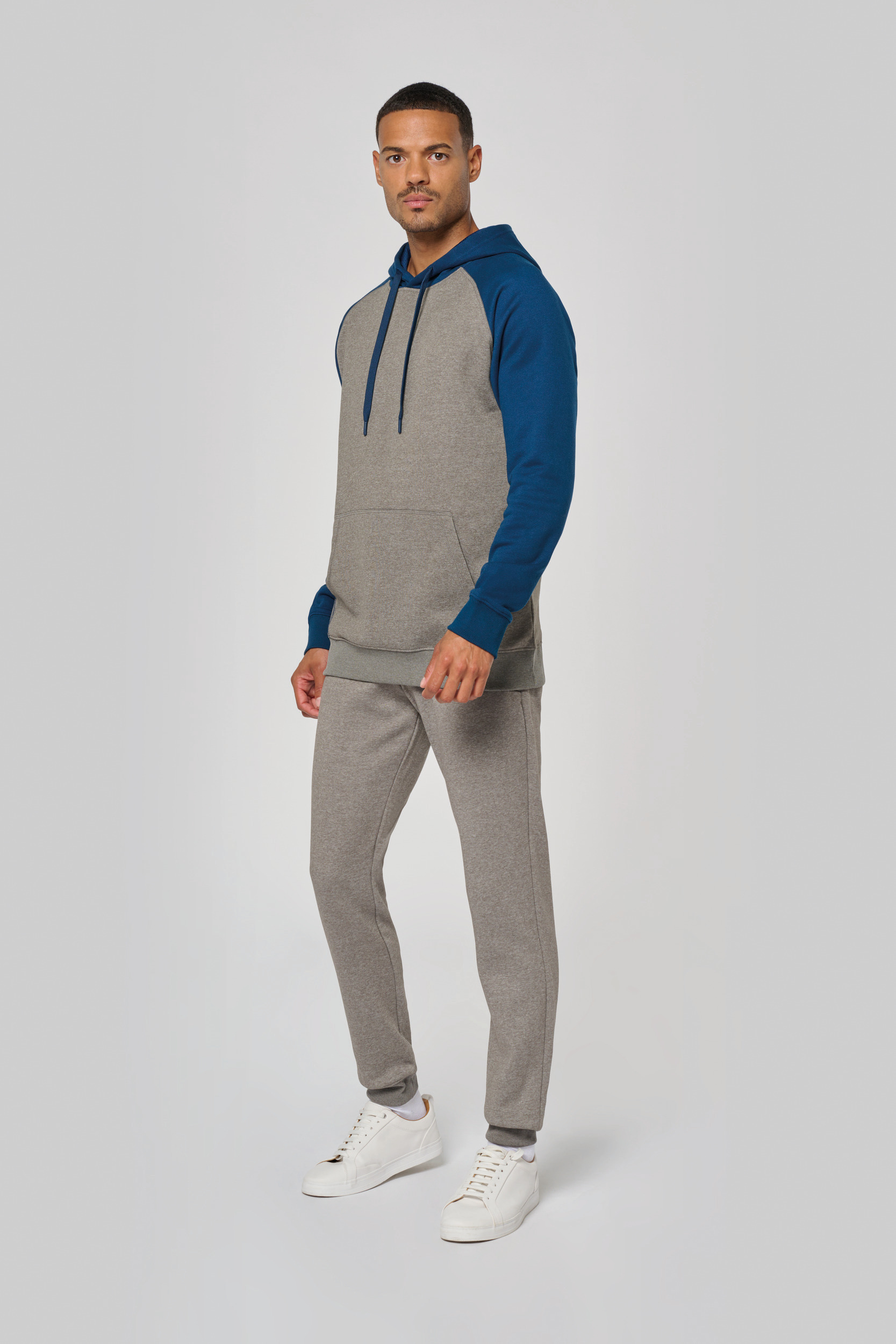 Miniature 4 pour Sweat-shirt à capuche bicolore unisexe