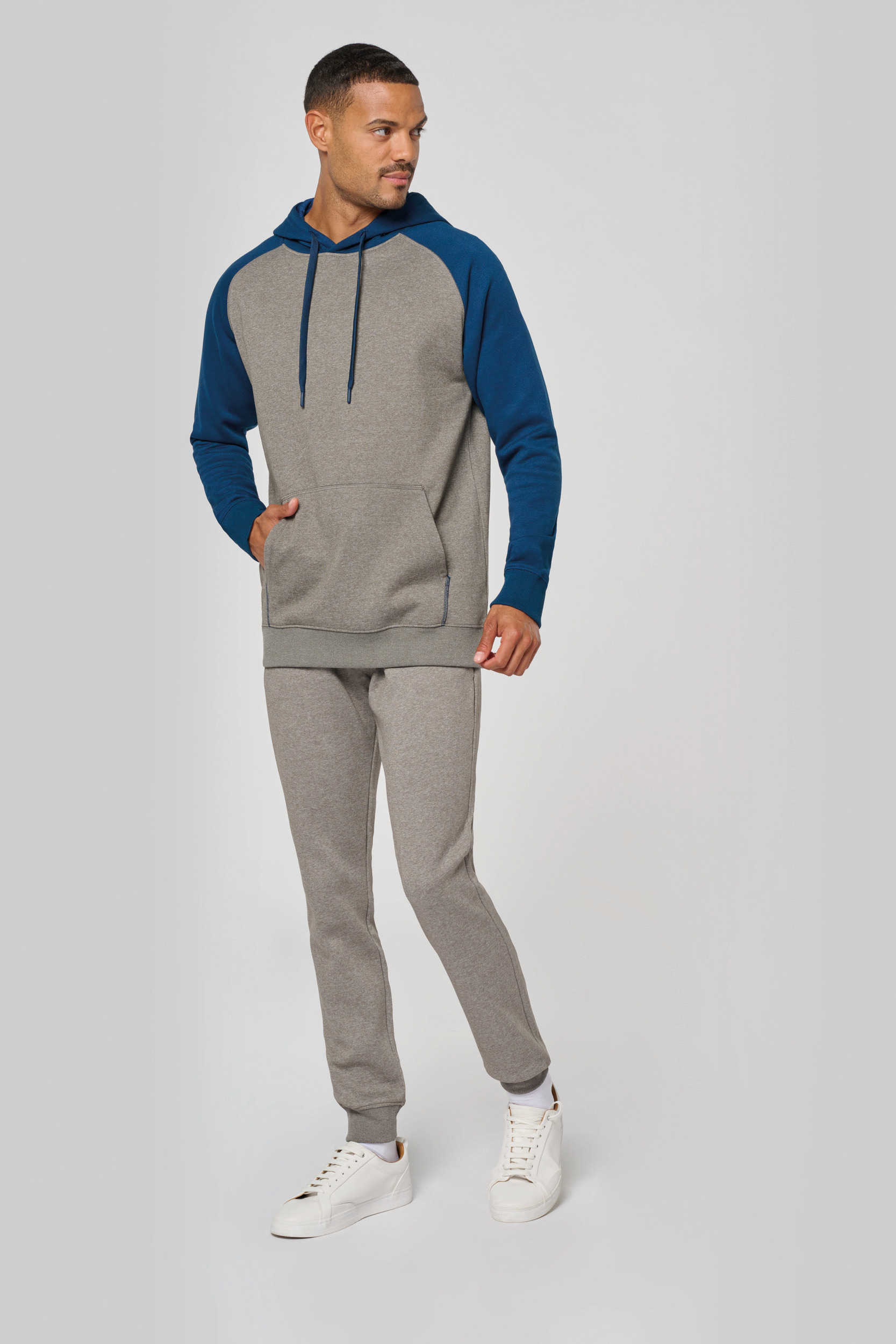 Miniature 2 pour Sweat-shirt à capuche bicolore unisexe