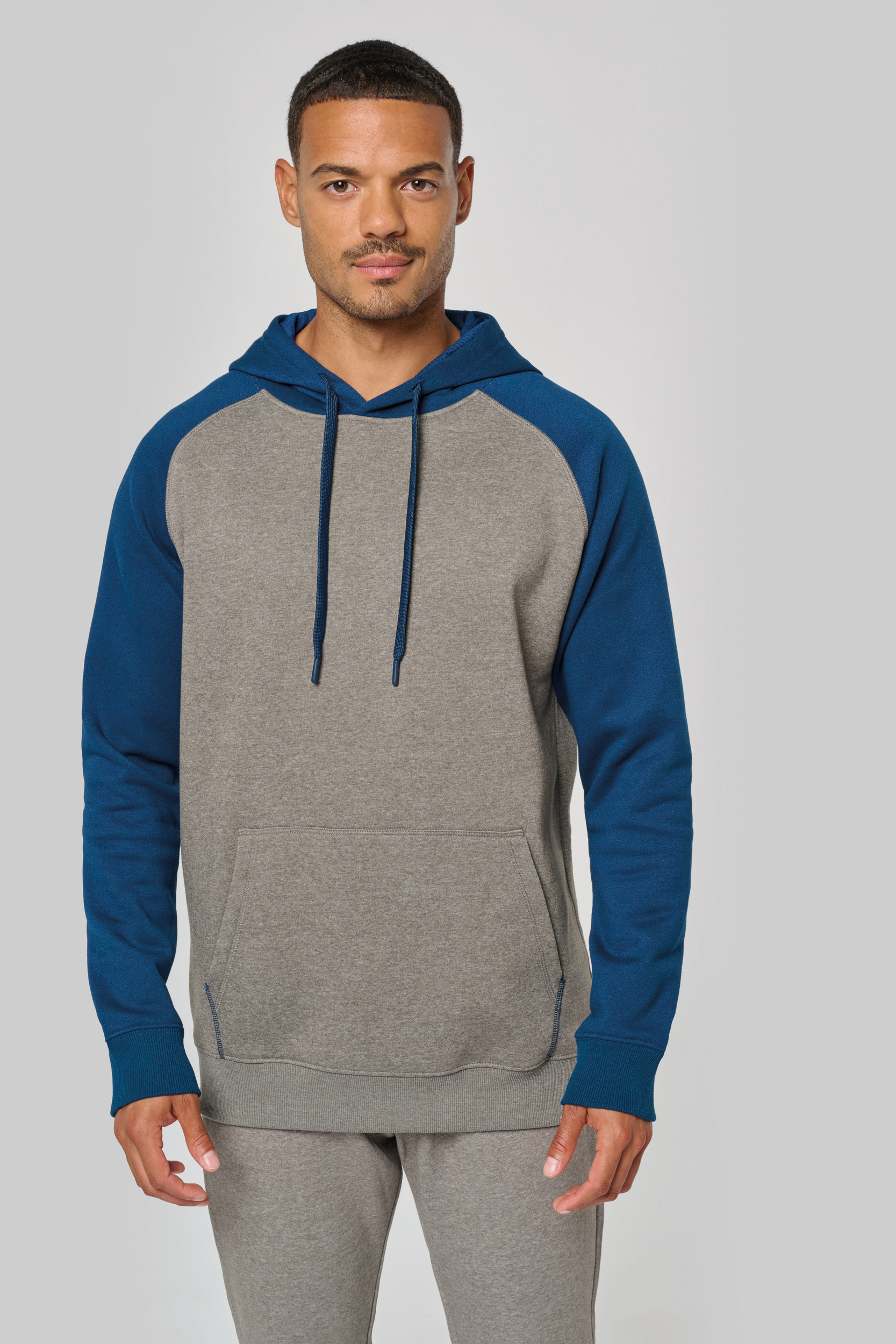 Miniature 1 pour Sweat-shirt à capuche bicolore unisexe
