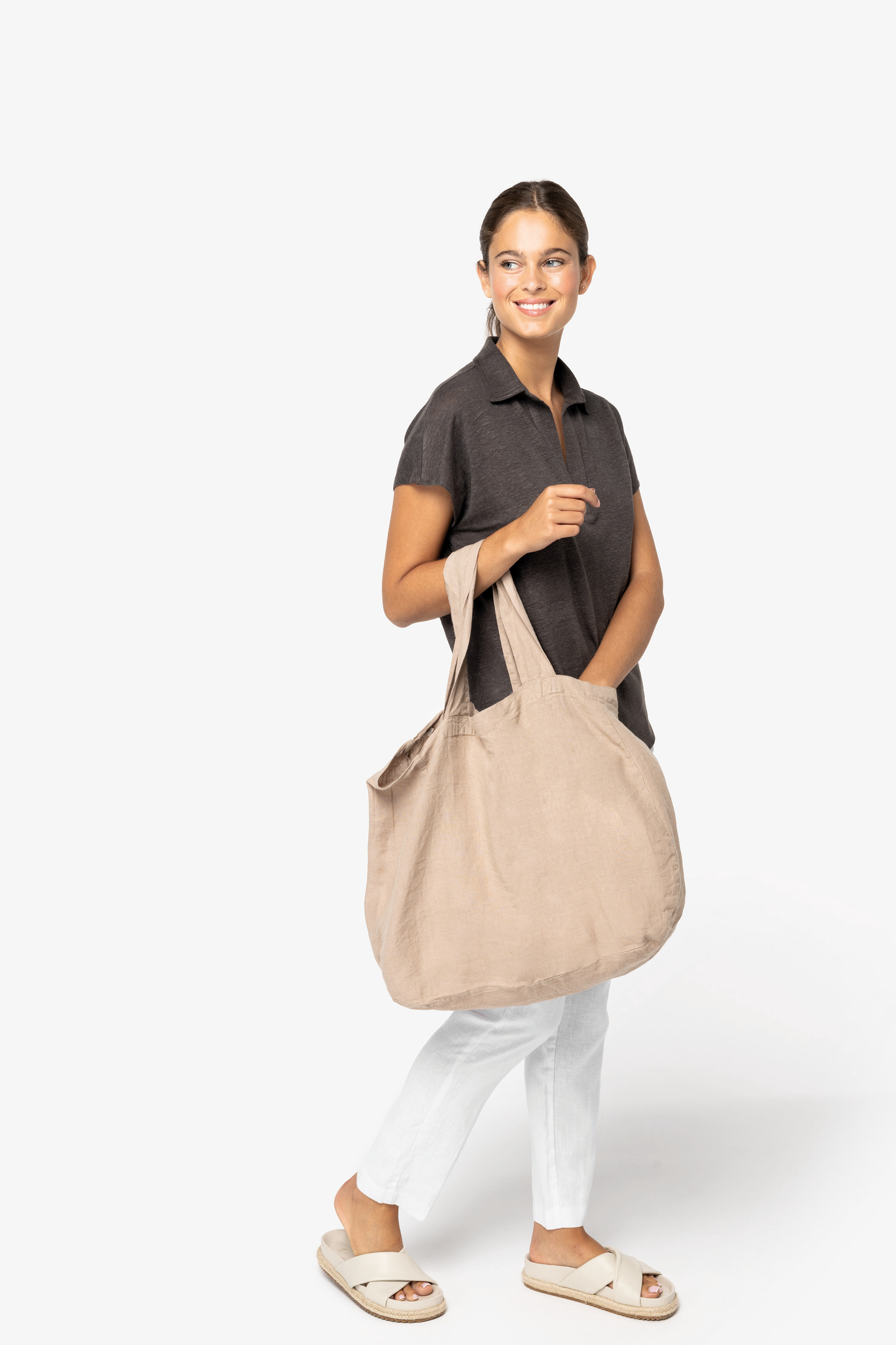 Miniature 2 pour Sac shopping en lin