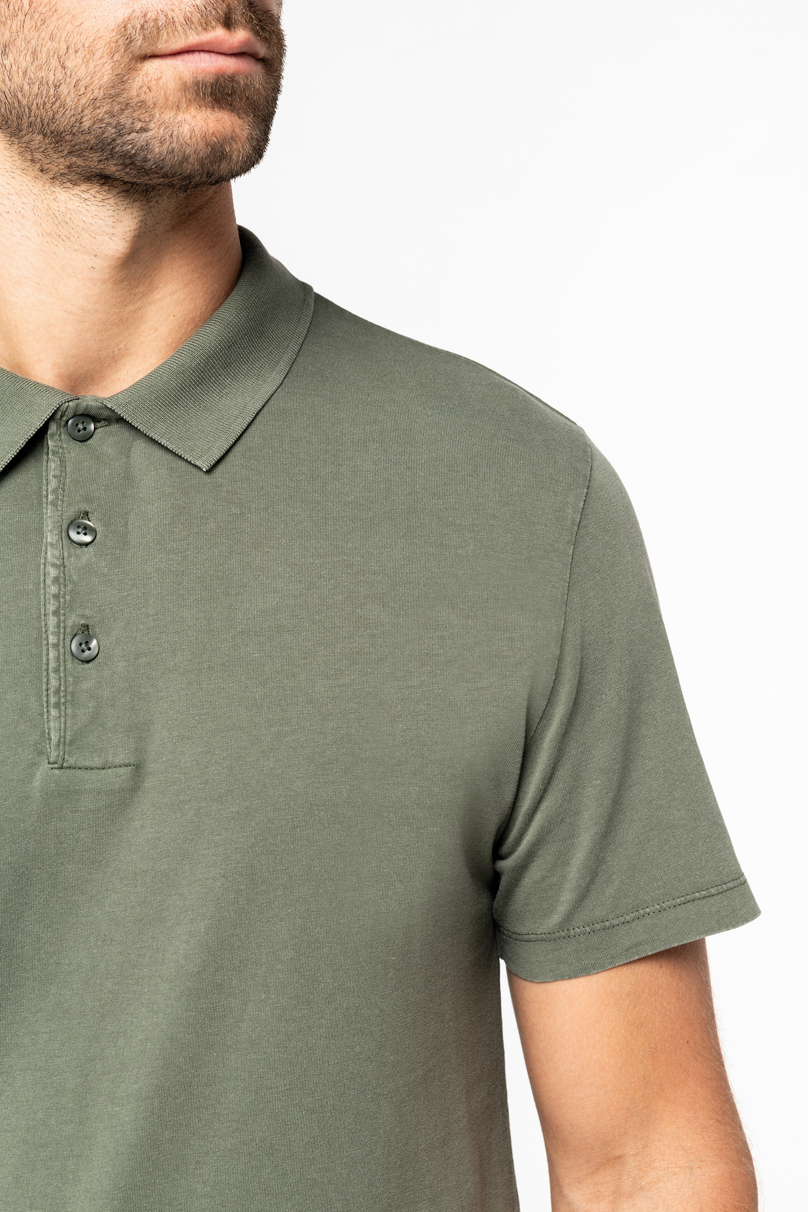Miniature 6 pour Polo écoresponsable délavé en jersey homme