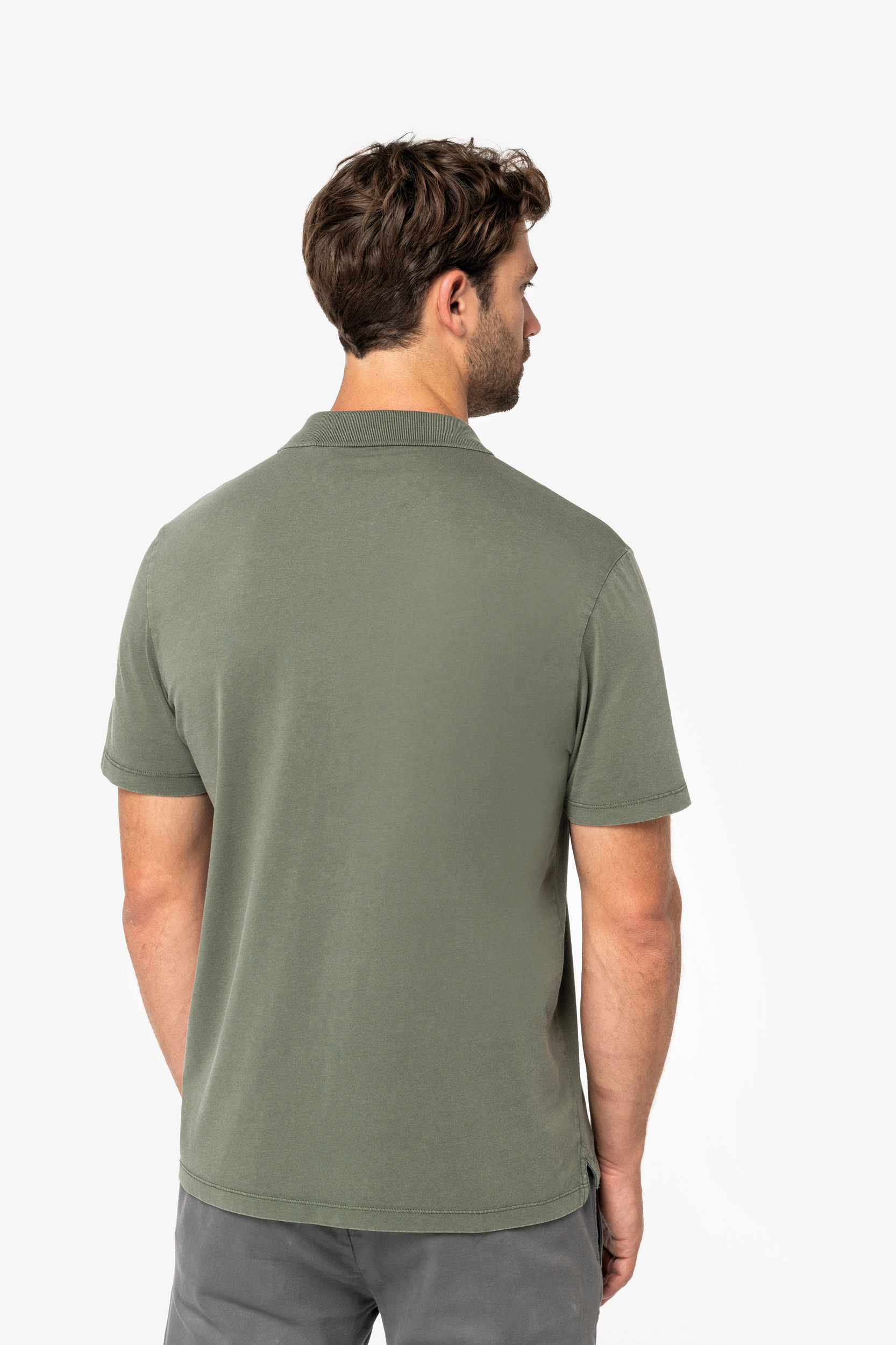 Miniature 4 pour Polo écoresponsable délavé en jersey homme