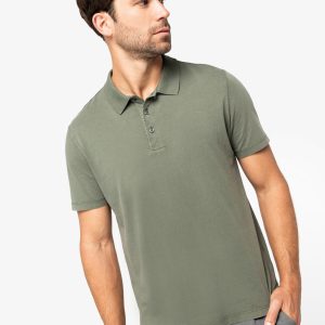 Visuel Polo écoresponsable délavé en jersey homme