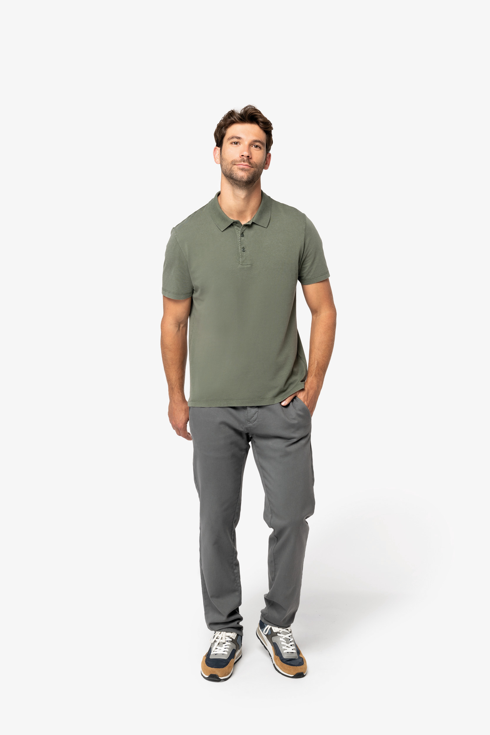 Miniature 2 pour Polo écoresponsable délavé en jersey homme