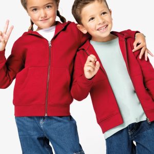 Visuel Sweat-shirt écoresponsable zippé à capuche enfant