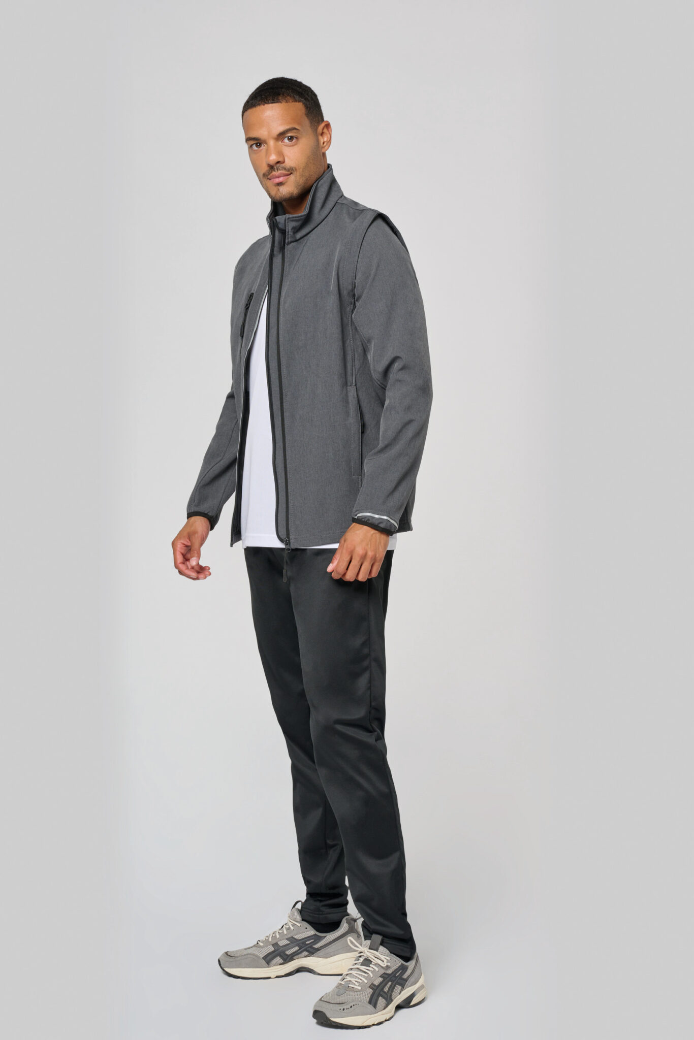 Miniature 15 pour Veste softshell sport manches amovibles unisexe