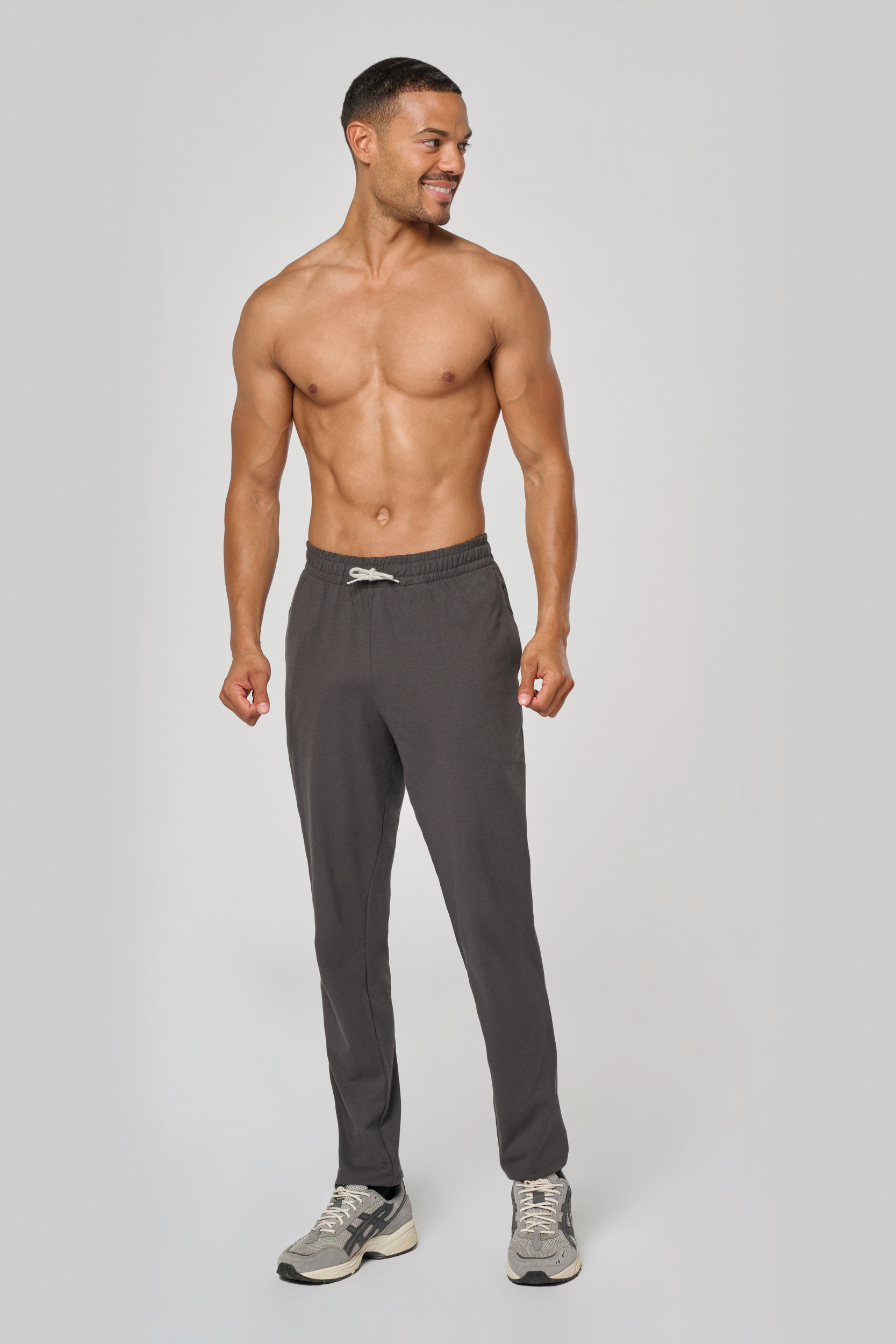 Miniature 4 pour Pantalon de jogging en coton léger unisexe