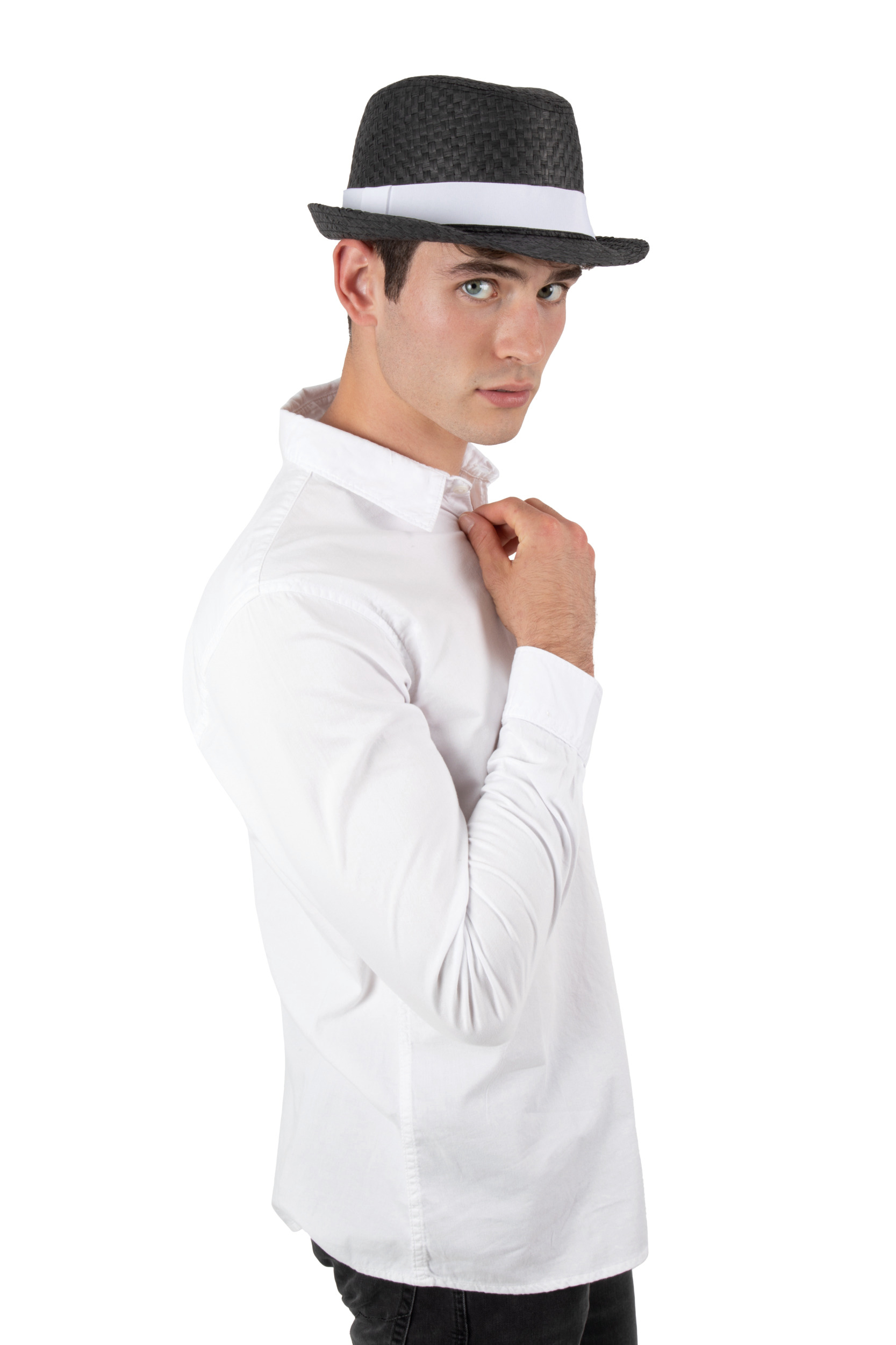 Miniature 2 pour Chapeau de paille style Panama rétro