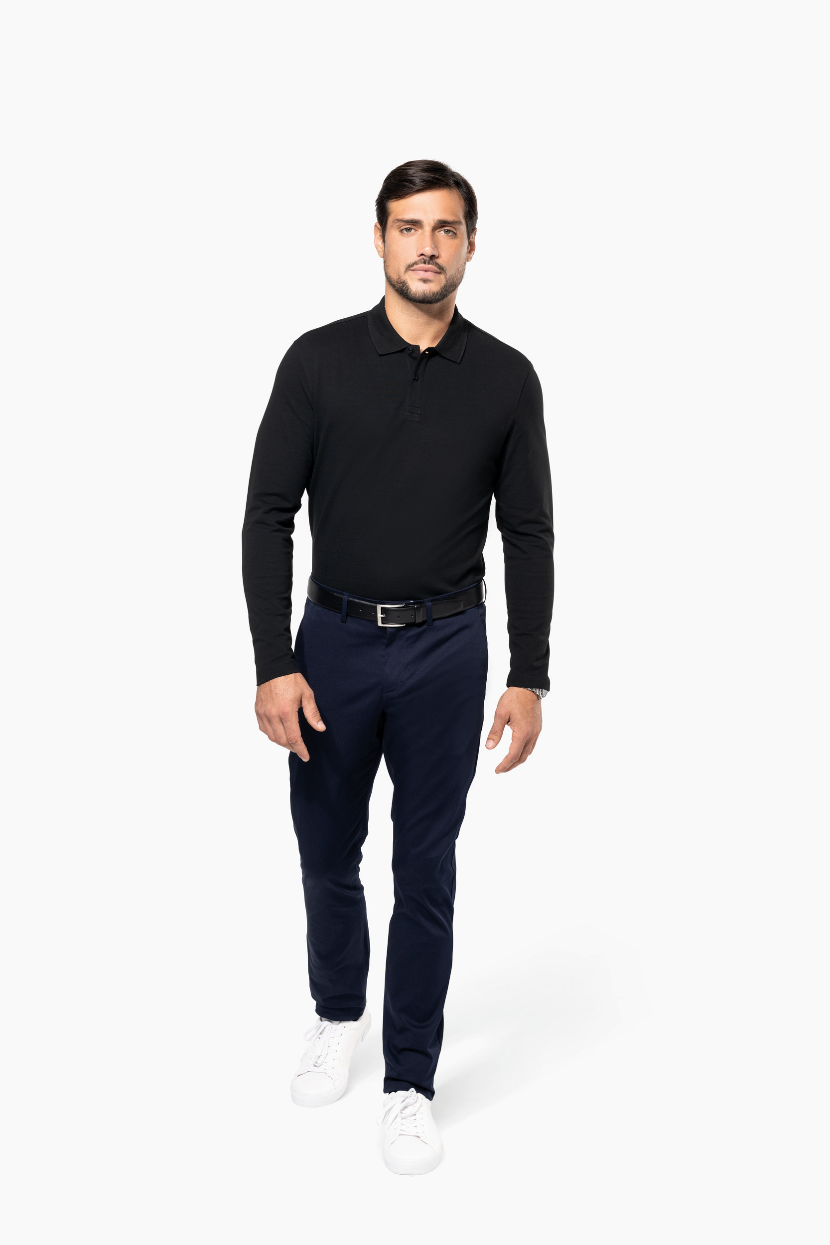 Miniature 4 pour Polo Supima® manches longues homme