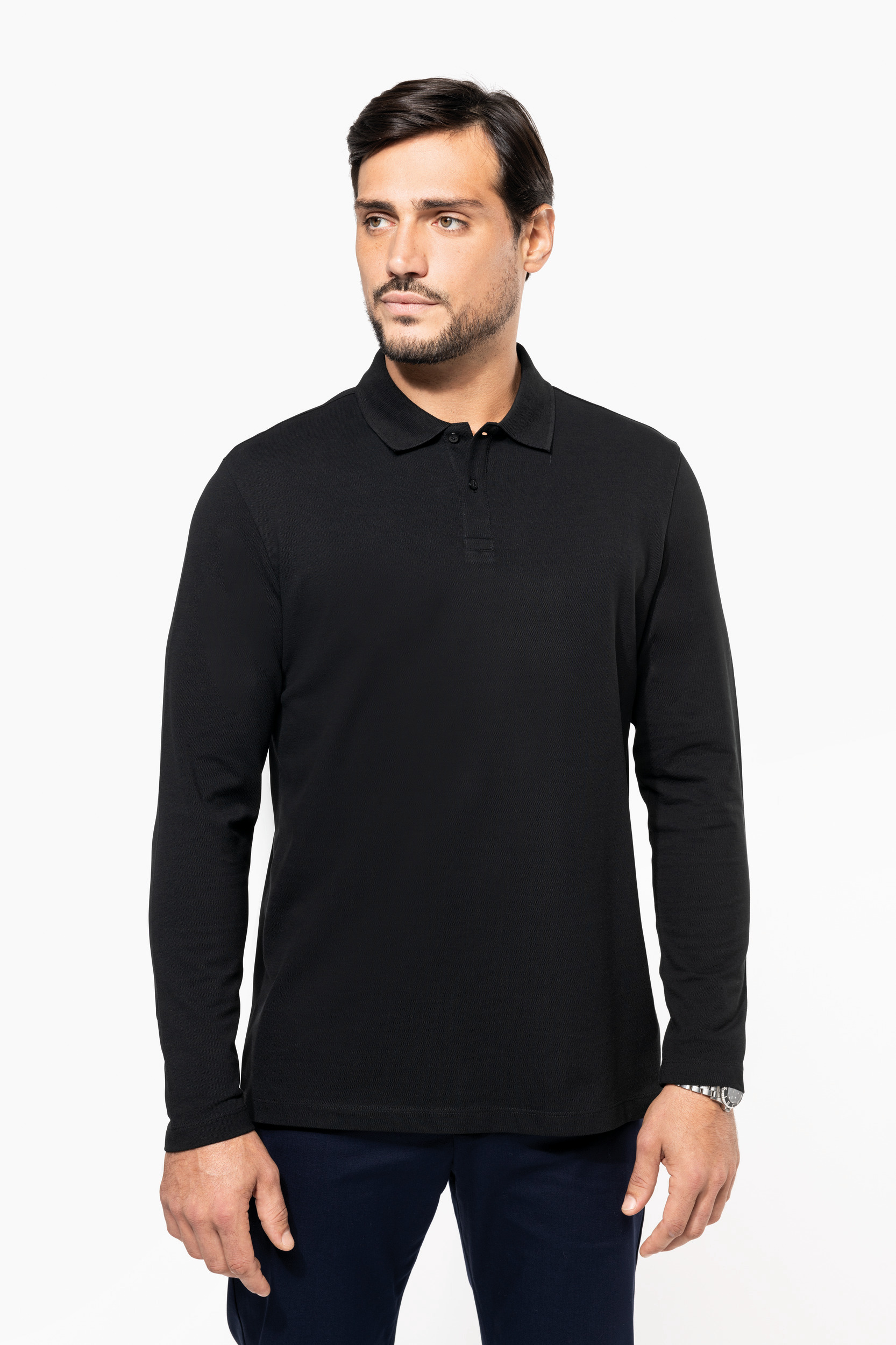 Miniature 1 pour Polo Supima® manches longues homme