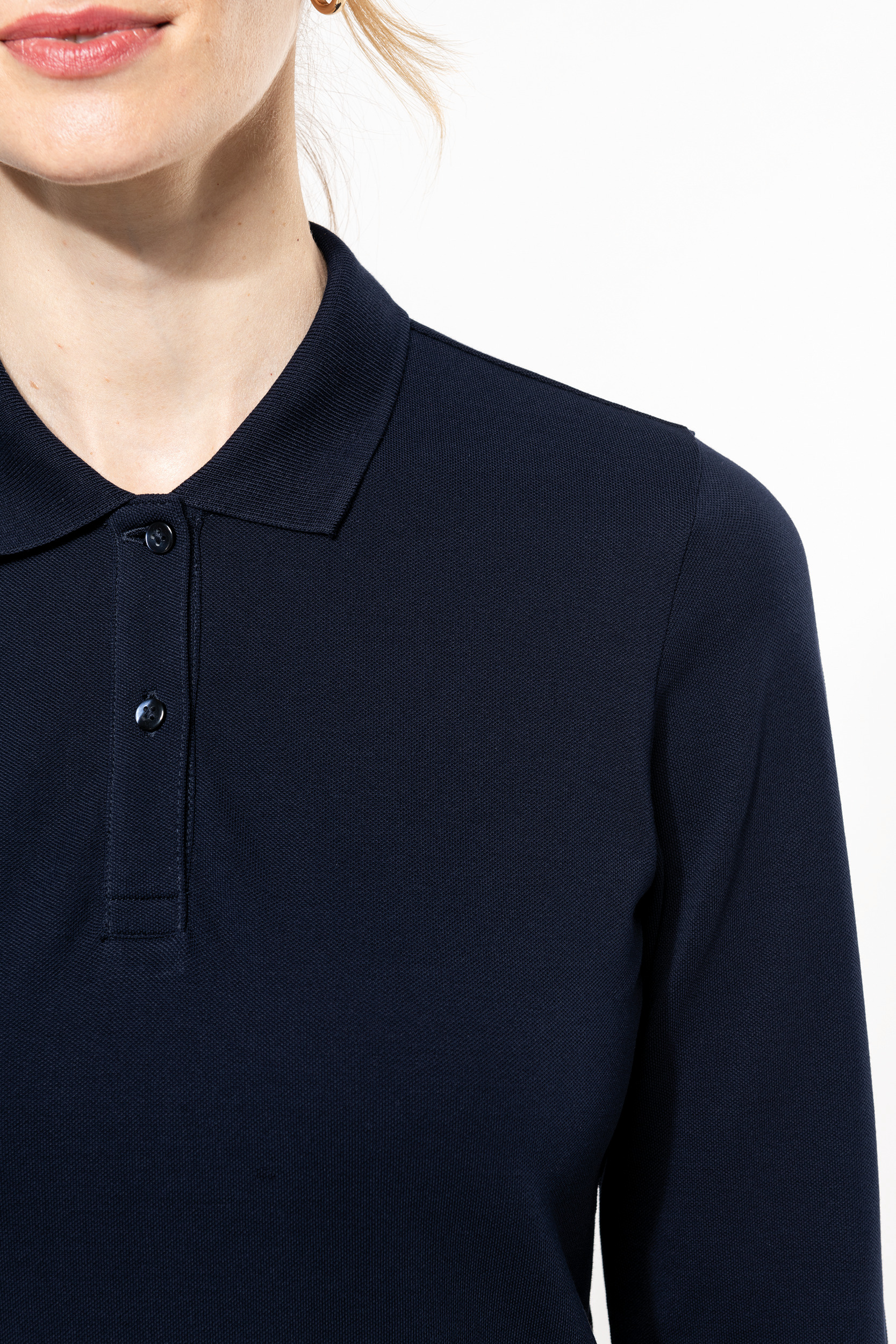 Miniature 12 pour Polo Supima® manches longues femme