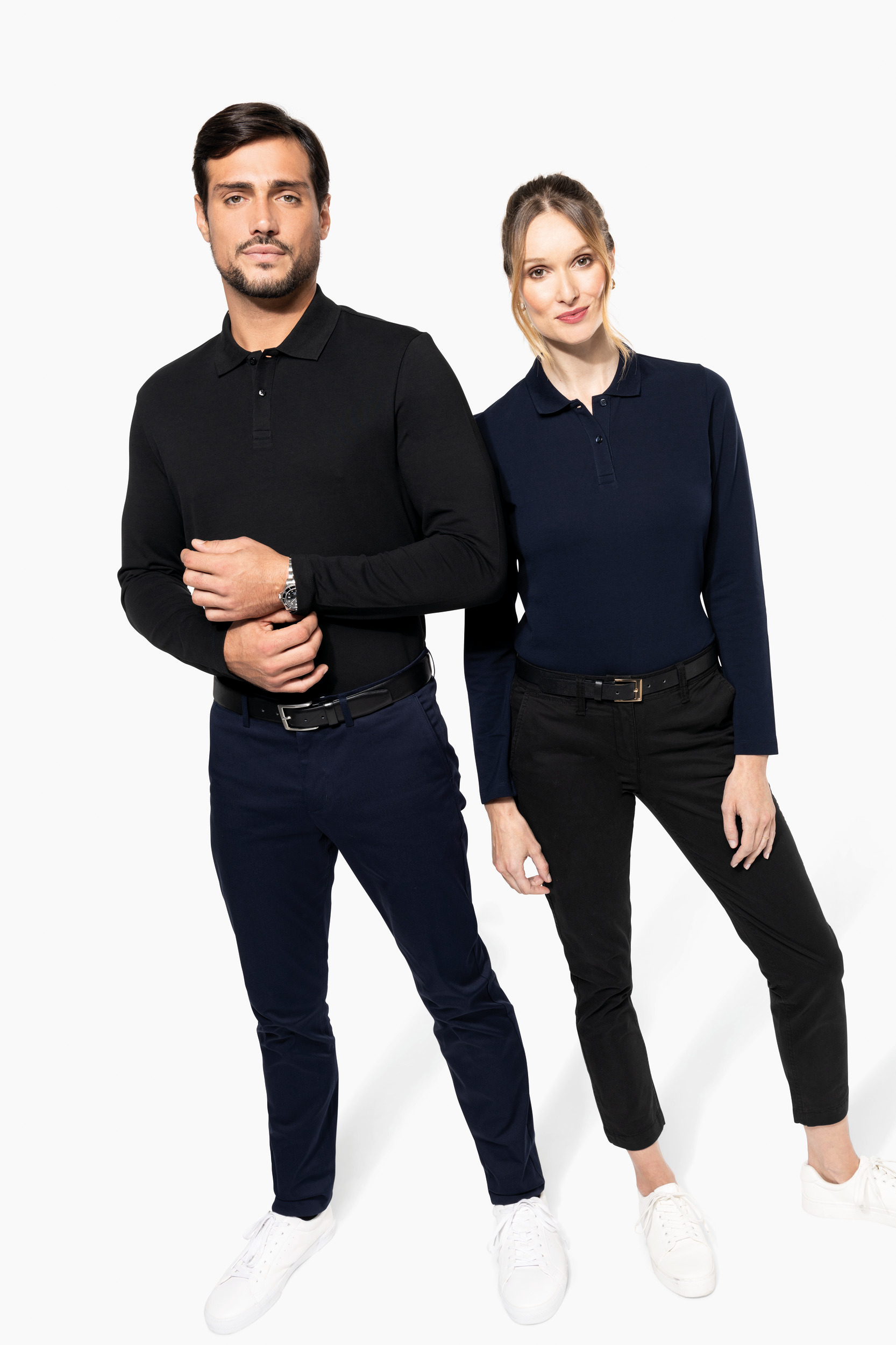 Miniature 10 pour Polo Supima® manches longues femme