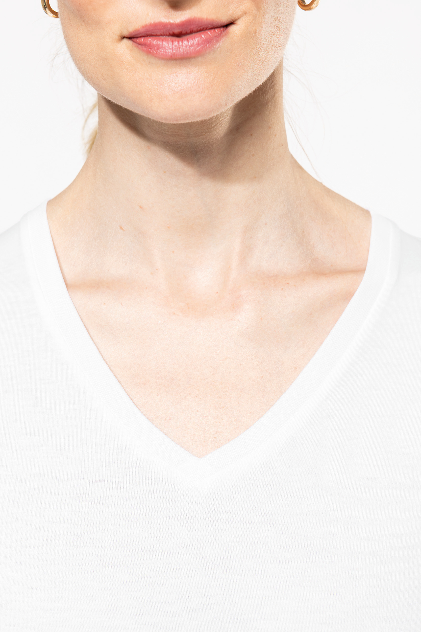 Miniature 10 pour T-shirt Supima® col V manches longues femme