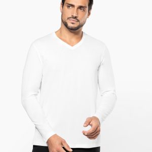 Visuel T-shirt Supima® col V manches longues homme